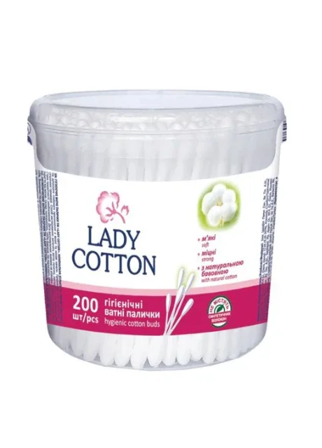 Палички ватні в банці 200 шт. Lady Cotton (303207519)