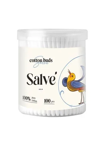 Ватні палички Salve круглі 100 шт (5853954200584)