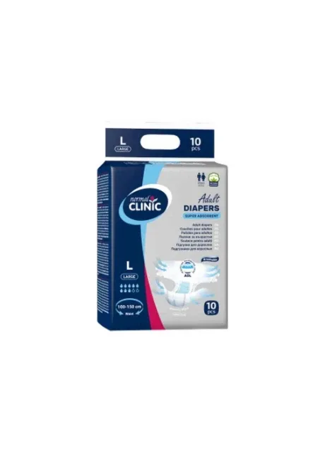Підгузки для дорослих р.L 10шт 8 крапель (талія 100-150см) ТМ NORMAL Clinique (391173544)