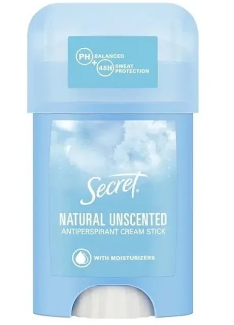 Secret Natural Unscented Antiperspirant Cream Stick 40 мл