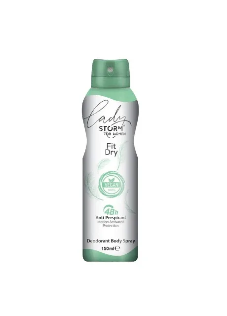 Жіночий дезодорант-антиперспірант для тіла Fit Dry, 150 мл (Liv282698) LADY STORM (385806383)