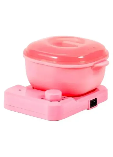 Воскоплав силікон Wax Warmer з плитою та терморегулятором 400 мл для розігріву воску 100 Вт Рожевий No Brand (386194310)
