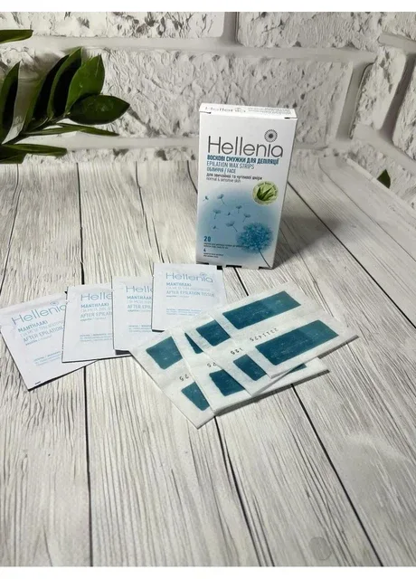 20 стрічок для обличчя + 4 вологі серветки (Aloe Vera) SS Hellenia (347244596)