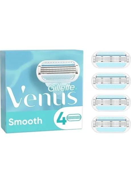 Змінні картриджі для гоління (леза, касети) жіночі Gillette 4 шт Venus Smooth (322931807)