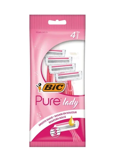 Pure 3 lady рожева ст.одноразовий 4шт Bic (393128991)