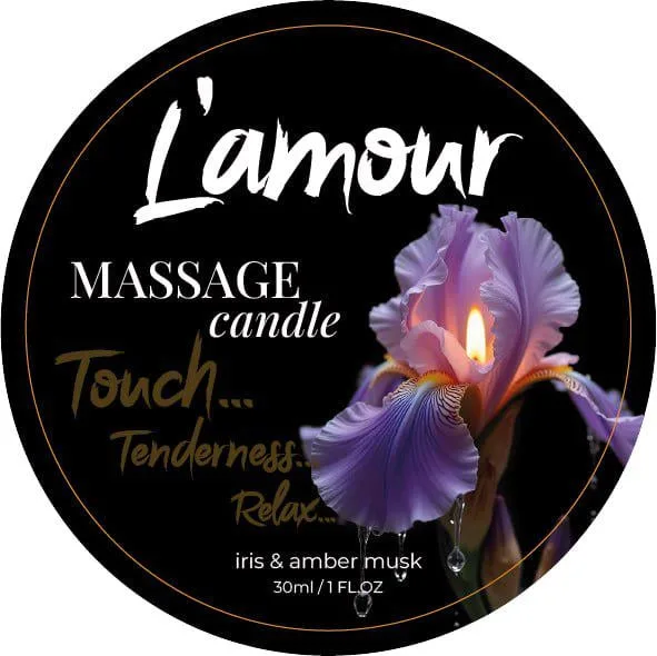 Масажна свічка L'amour Iris and Amber Musk з ароматом ірису та бурштинового мускусу 30 мл (LM94564)