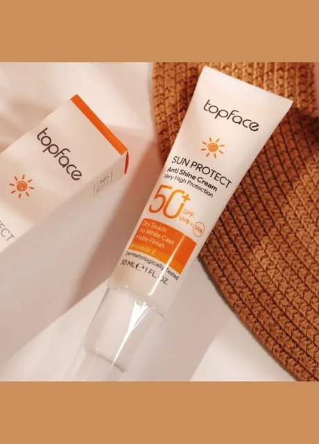 TopFace Сонцезахисний крем для обличчя SPF 50+ РТ806 (30 мл, термін до 03.27) — Крем, Туреччина (330826979)