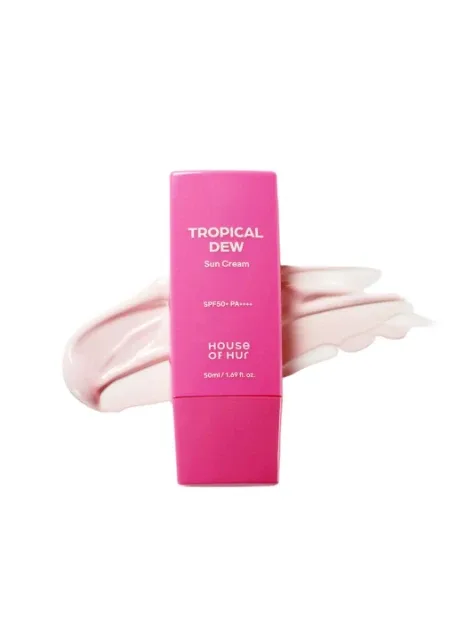 House of HUR Сонцезахисний крем Tropical Dew Sun Cream SPF 50+ PA++++ для сяйва шкіри 50 мл — Крем, Південна Корея (355343847)