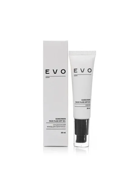 Сонцезахисний флюїд для обличчя SPF 50 30 мл EVO derm (374113984)