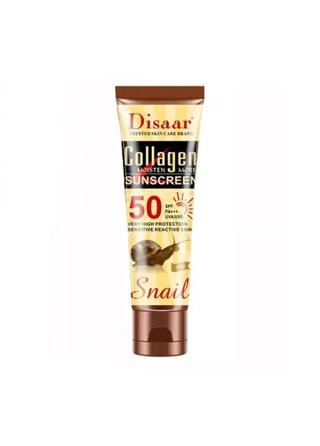 Сонцезахисний крем для обличчя Snail 50 SPF PA +++, з муцином равлика, 50 мл Disaar (350349787)