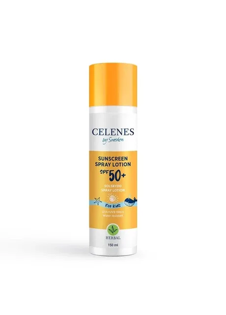 Сонцезахисний спрей-лосьйон для дітей Celenes Sunscreen Spray Lotion Kids SPF 50+ 150 мл Celenes by Sweden (307839371)