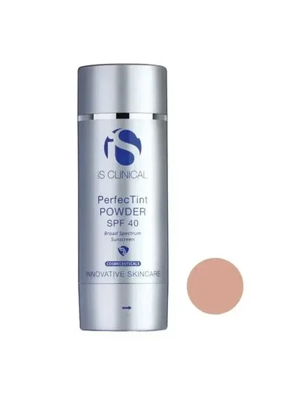 iS Clinical Сонцезахисна пудра з ультрамякою щіточкою Бежева SPF 40 PerfecTint Powder SPF 40 Beige 7 г — Крем, США (392410954)