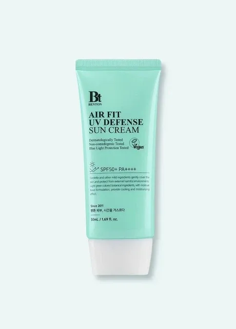 Сонцезахисний крем із центелою Бентон Air Fit UV defense Sun Cream SPF50 50 мл Benton (346493217)