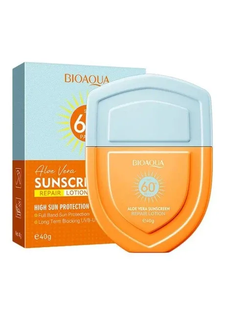 Сонцезахисний крем для обличчя і тіла Aloe Vera SPF 60+ PA+++ Bioaqua (383372938)