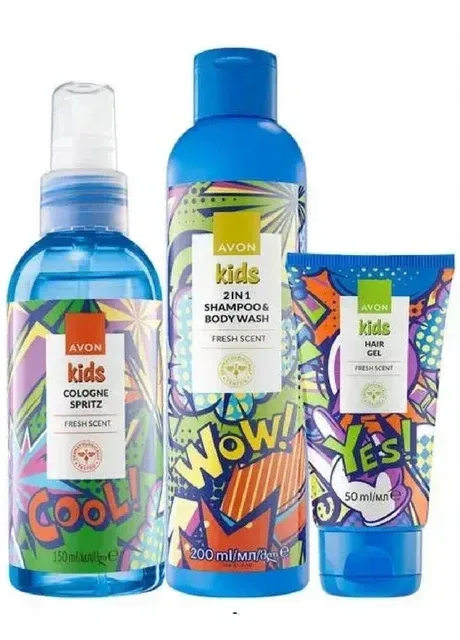 Парфюмерно - косметичний Набір для хлопчиків Kids Fresh Scent з 3-х продуктів Avon (308020226)