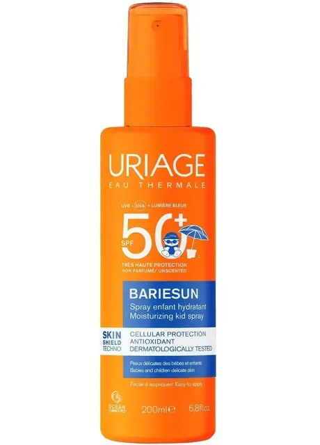 Сонцезахисний спрей для дітей Bariesun Moisturuzing Kid Spray SPF 50+ 200 мл Uriage (409964238)