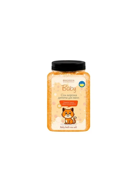 Сіль морська дитяча для ванн з ромашкою, чередою 3+ Рижик, 750 г BIOTON COSMETICS (367726413)