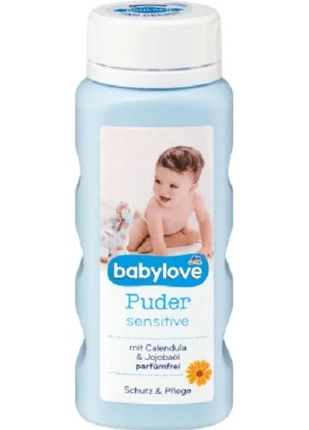 Дитяча присипка з екстрактом календули та олією жожоба Babylove Puder sensitive 100 г