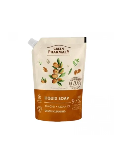 Green Pharmacy рідке мило 460мл дой-пак мигдаль та арганова олія EN (Термін доставки до 10-ти днів!) MIC (388331257)