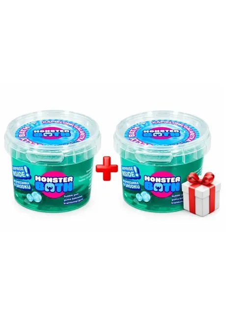 Желе для ванни дитяче Bubble Gum з сюрпризом 100 г (+1 шт у подарунок) Monster Bath (304266734)