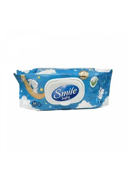 Дитячі вологі серветки Baby Екстракт алое 84 шт, 0+ Smile (379366471)