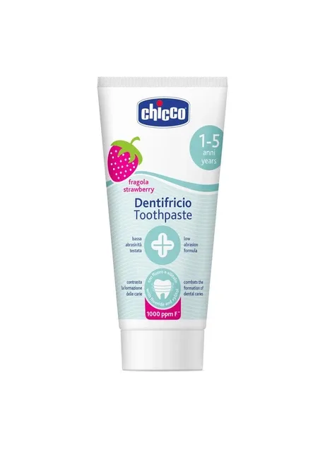 Зубна паста "Полуниця", з фтором, 50 мл (07429.00) Chicco (389087053)