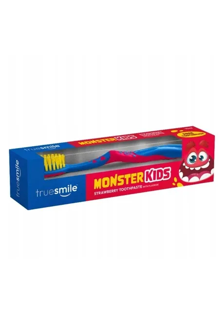 Дитяча зубна паста Monsterkids Полуниця 100 мл + щітка TrueSmile (381387460)