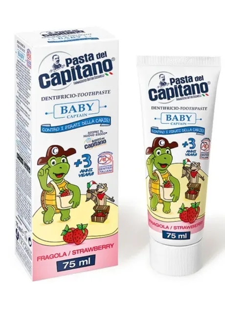 Дитяча зубна паста Полуниця 3+ 75 мл Pasta del Capitano (373931724)