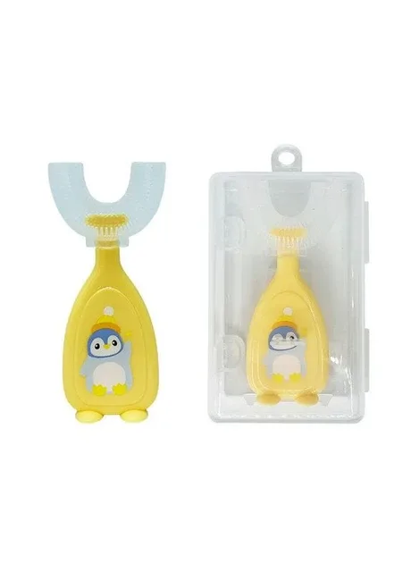 Дитяча зубна щітка-капа в футлярі MGZ-0730(Yellow) жовтий Mega Zayka (385593128)