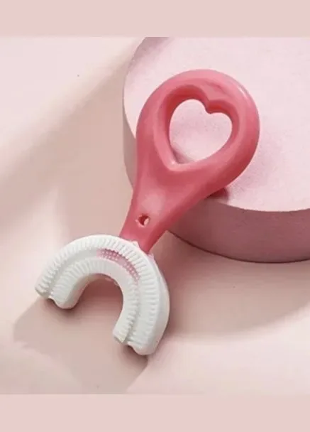 Детская Зубная щетка-капа MGZ-0704(Pink) с ограничителем No Brand (313288071)