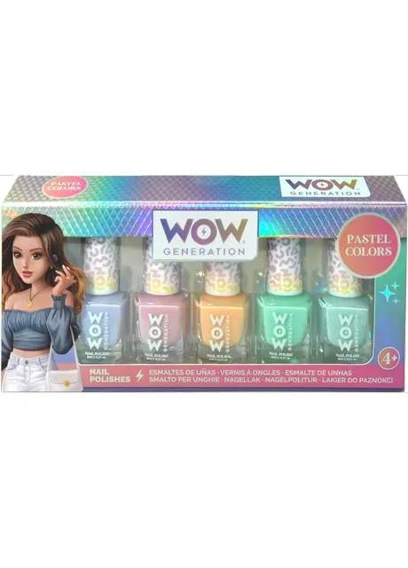 Набір дитячих лаків для нігтів WOW Generation пастельних кольорів, 5 шт. (WOW00018) No Brand (407021293)