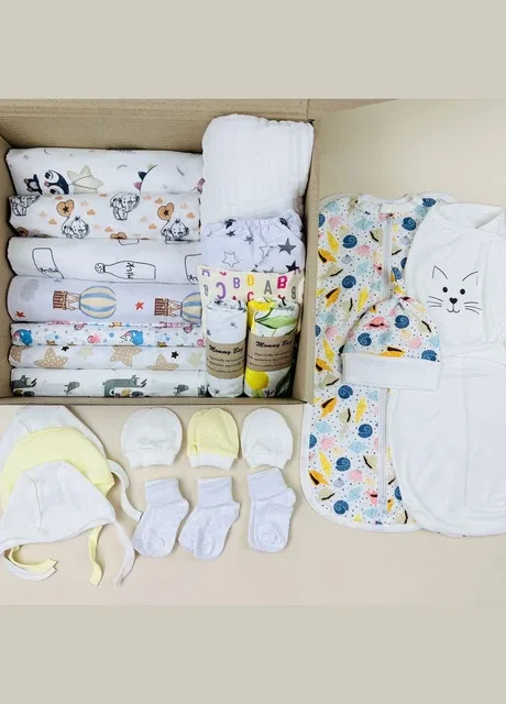 Набор пеленок Макси Унисекс 14+9 в подарок Mommy Bag (277372135)