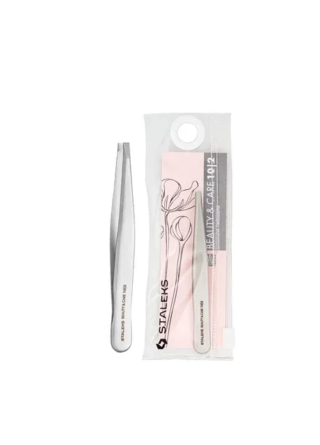 Пінцет для корекції брів Beauty & Care прямий 96 мм TBC-10/2 Staleks (302728790)