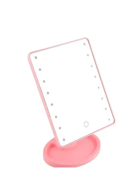 Дзеркало для макіяжу 22 LED Mirror з підсвічуванням (Pink) Large (325877246)