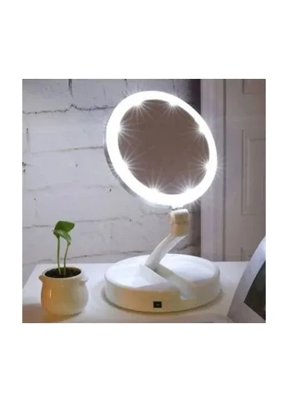 LED дзеркало myFoldAway MIRROR для макіяжу, підсвітка з обох сторін,10-ти кратне збільшення Po Fanu (365876973)