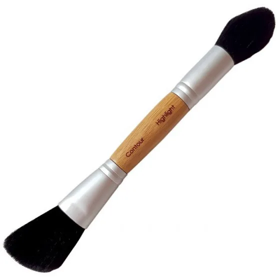 Couleur Caramel Brush №16 - Пензель подвійний для контурінга №16