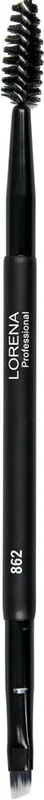 Пензлик для вій та брів LORENA Professional Eyelash & Eyebrow Brush двосторонній 862, 1 шт.