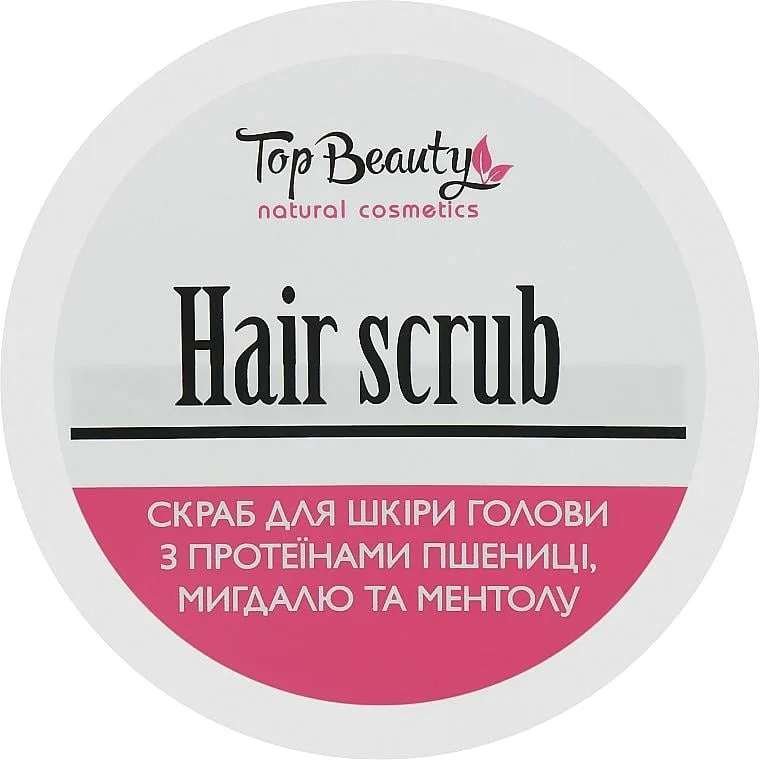 Скраб для шкіри голови Top Beauty з протеїнами пшениці/мигдалю і ментолу 250 мл (13930)