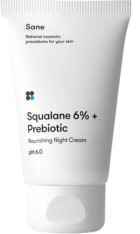 Крем для обличчя нічний Sane Squalane 6% + Prebiotic 40 мл