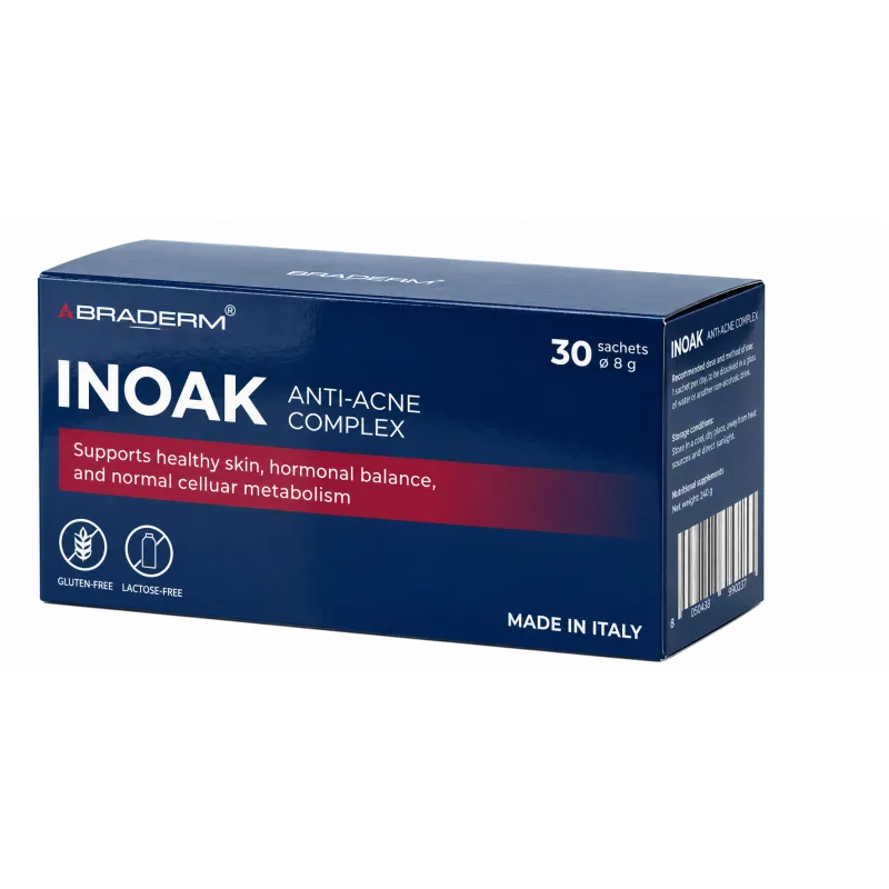 Дієтична добавка BRADERM INOAK Anti-Acne Complex, 30 саше по 8 г