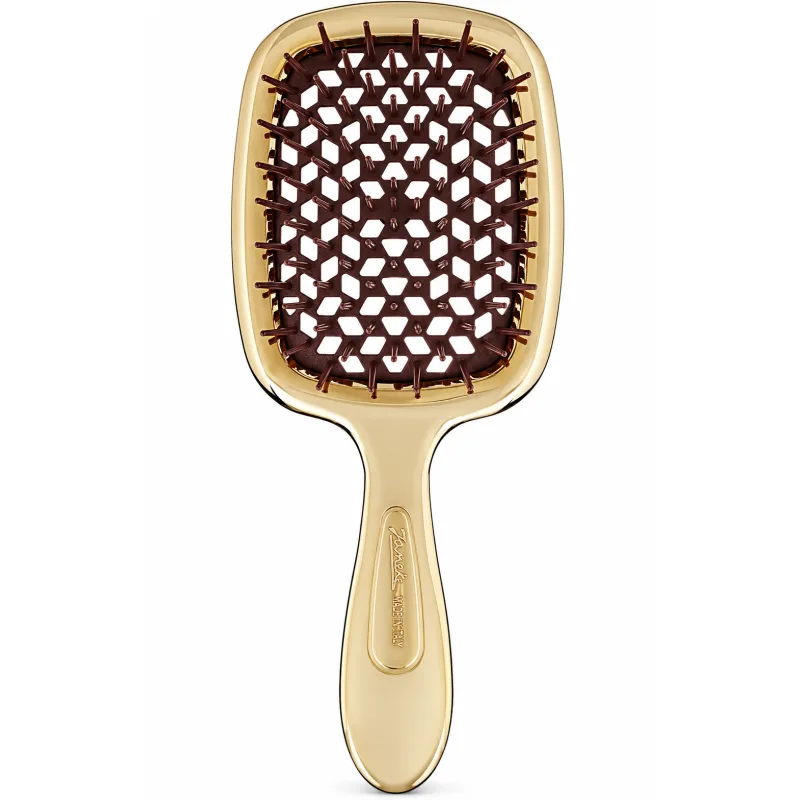 Janeke Superbrush щітка для волосся золото з коричневими зубцями