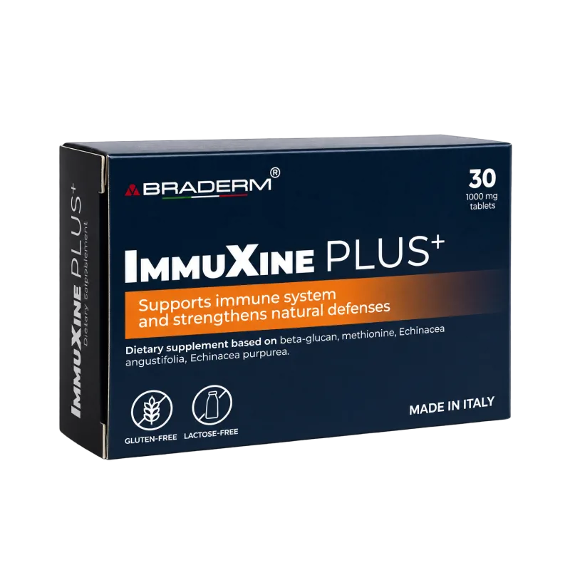 Дієтична добавка BRADERM ImmuXine PLUS+, 30 таблеток