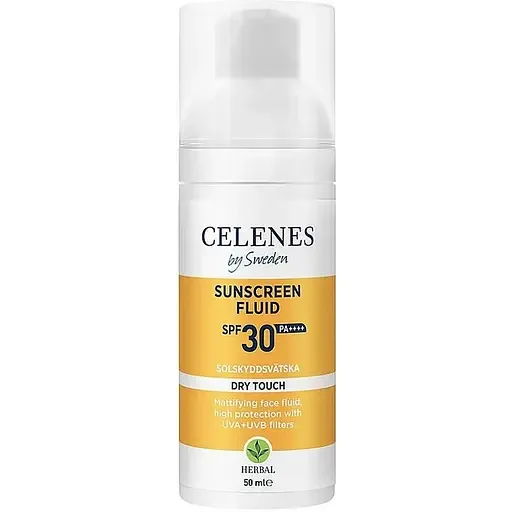 Celenes Herbal Sunscreen Dry Touch Fluid SPF 30+ — сонцезахисний флюїд, 50 мл