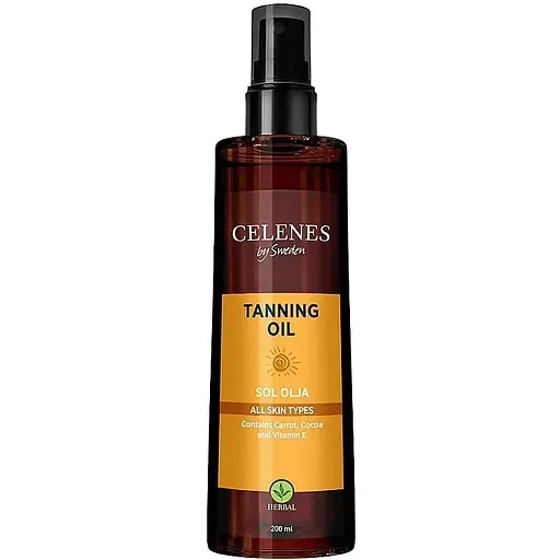 Celenes Herbal Tanning Oil SPF 15 — олія для засмаги, 200 мл