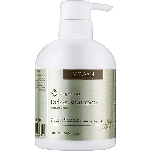 Безсульфатний шампунь для волосся Bogenia Vegan Detox Shampoo 500 мл