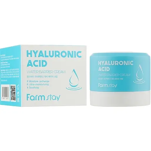 Крем для обличчя FarmStay Hyaluronic Acid Water Barrier Cream заспокійливий з гіалуроновою кислотою 80 мл