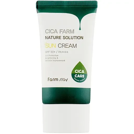 Крем сонцезахисний FarmStay Cica Farm Nature Solution Sun Cream SPF 50+ PA++++ із центелою 50 мл