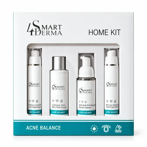 Корегувальний набір для щоденного догляду - Smart4derma Acne Balance Home Kit 200ml