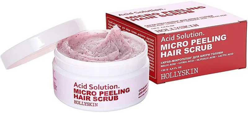 Hollyskin Acid Solution — мікропілінг-скраб для шкіри голови, 130 мл