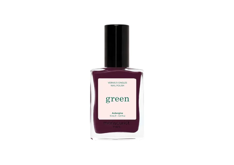 Лак для нігтів з темним баклажановим відтінком MANUCURIST Green™ Aubergine 15 мл